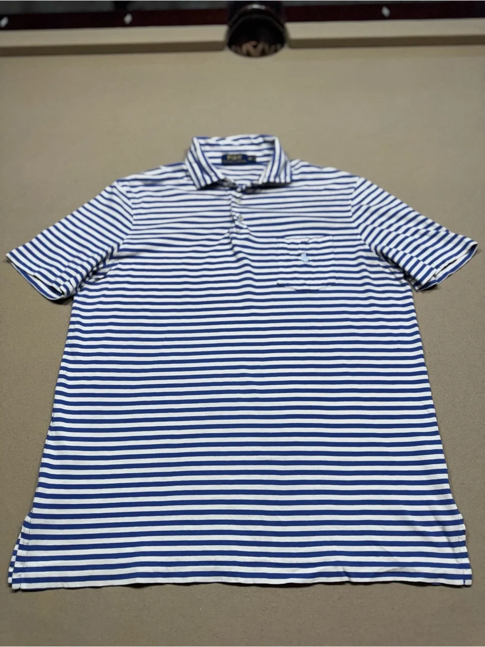 Polo Ralph Lauren Blue & White Striped Polo Shirt